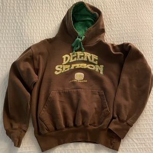 JOHN DEERE cropped graphic hoodie